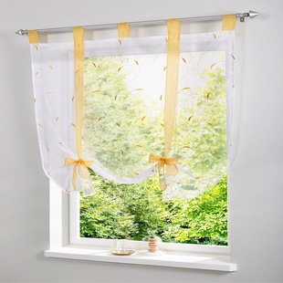 Foreign trade genuine goods exquisite lace ribbon window screen customizable lifting pull curtain embroidered multi-color Roman curtain curtain