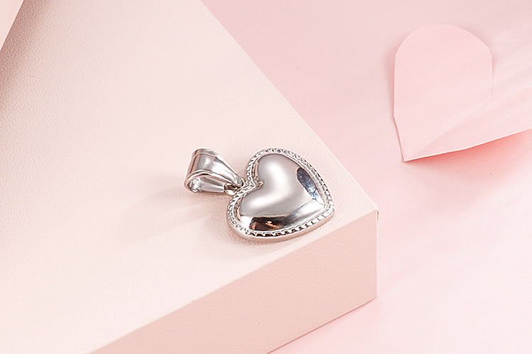 Acier Au Titane Plaqué Or 18K Cœur display picture 6