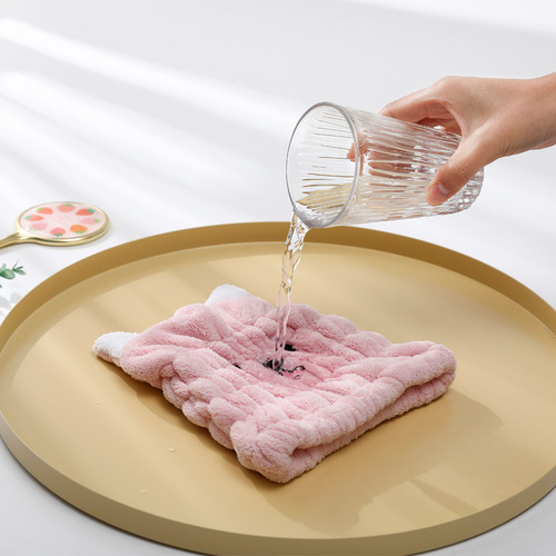 Factory direct supply of coral velvet cute cartoon hair dryer hat dry hair hat for women soft and absorbent children's dry hair hat wholesale