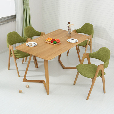 北欧软包餐椅亚麻布 咖啡馆休闲椅子 直销批发泰国椅实木餐椅