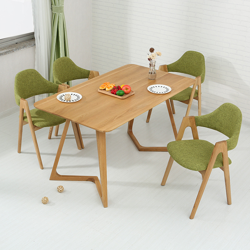 北欧软包餐椅亚麻布 咖啡馆休闲椅子 直销批发泰国椅实木餐椅