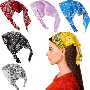 2pcs Women's turban headband elastic simple wide version elastic headband hair accessories head scarf