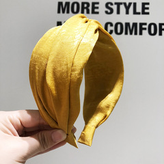 新款女式發箍 韓版純色絨布賈靜雯同款壓發發卡洗臉化妝頭箍批發