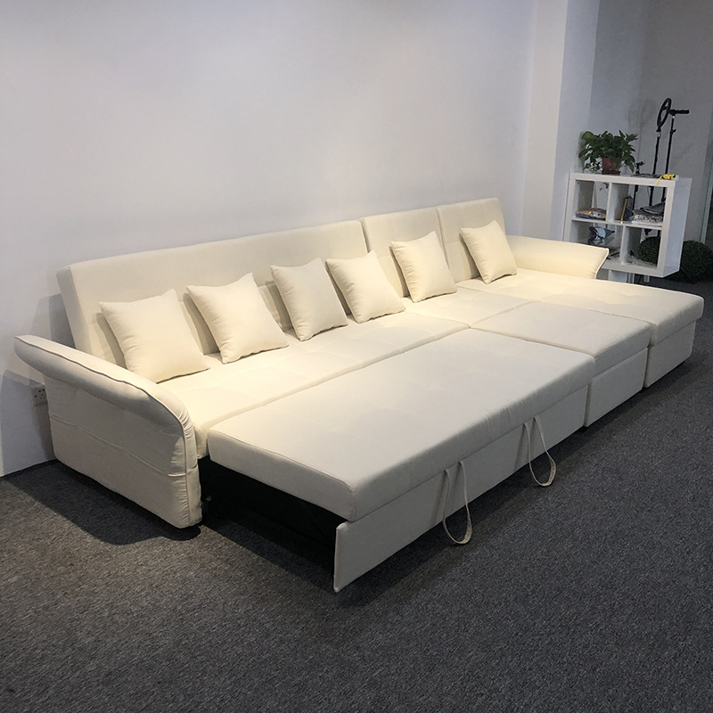 Sofá cama de tela combinación de esquina de almacenamiento VIP cama invisible simple y moderna gran sofá de sala de estar