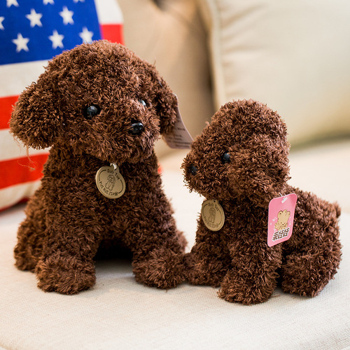 Simulation dog Teddy dog ​​plush toy doll Teddy dog ​​rag doll curly Teddy children's doll birthday gift