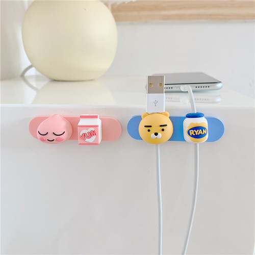 Factory Direct Sales Creative Apple Charging Cable Magnetic Suction Hub Cartoon Lion Desktop Anti-Winding Organizer Applicable 