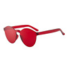 Frameless conjoined jelly transparent sunglasses European and American candy color integrated marine film sunglasses