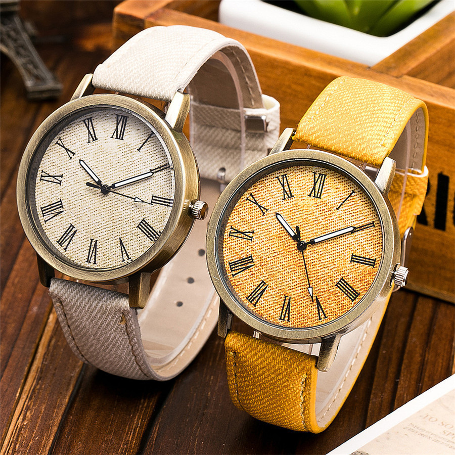 Jeans Gürtel Römische Skala Damen Uhr Lässig Einfache Einfarbige Damen Trend Casual Handuhr Uhr Watch display picture 3