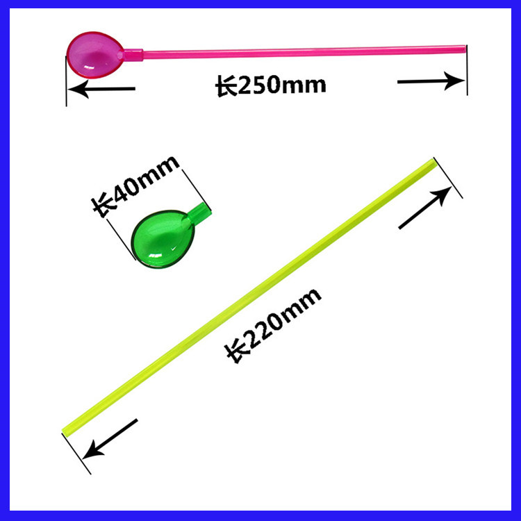 厂家直销无毒环保吸管 ＰＶＣ多彩勺型吸管　硬勺子吸管双用哟 快
