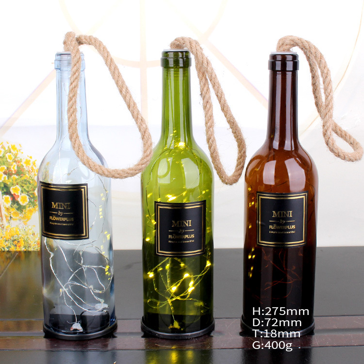 发光灯红酒瓶