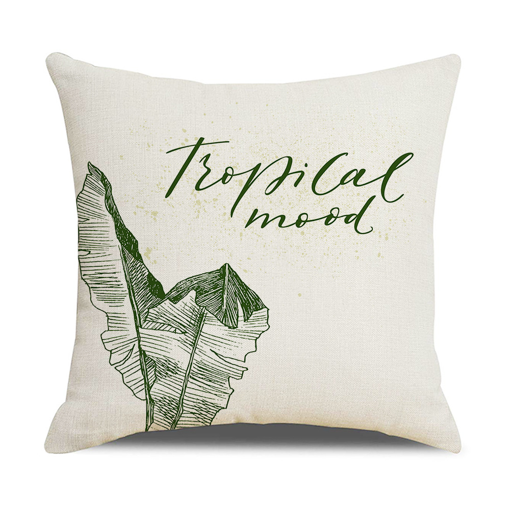 Fashion Plant Linen Pillow Cases display picture 2