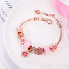 Red golden bracelet flower-shaped, accessory, flowered