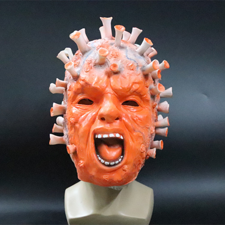 Halloween horror props virus máscara mascarada parodia miedo látex máscara sombrerería
