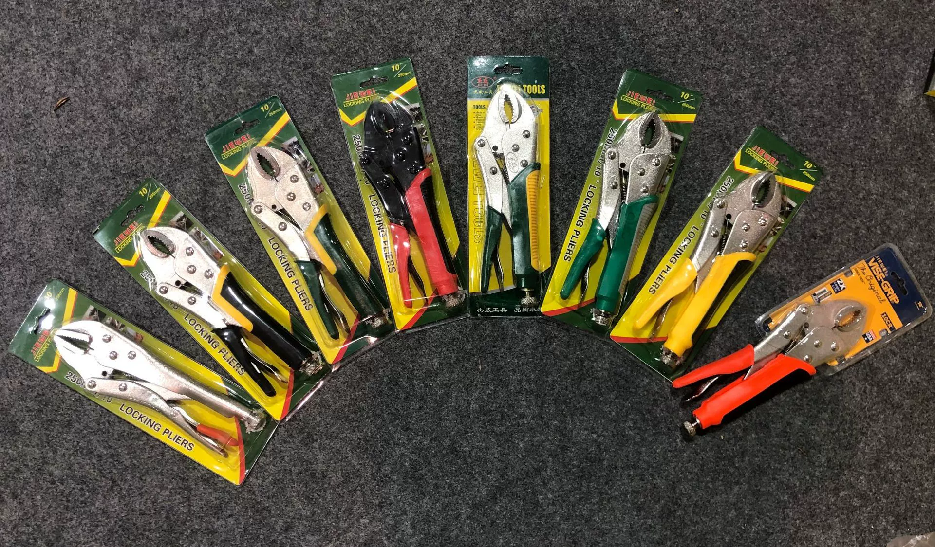 Manufacturer direct plastic handle round mouth Highlight multi -function multi -function universal hand manual force fixed pliers 7 inches 10 inches