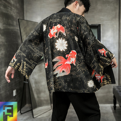 GuoKimono Hanfu tang suit coat men thin Tang Dynasty retro Japanese and Kaishan Daopao kimono sunscreen clothes