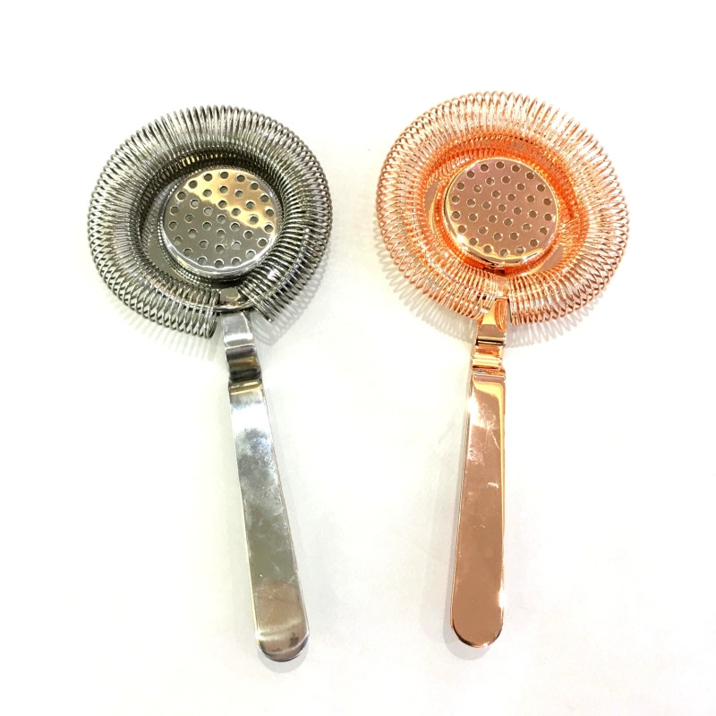 Professional stainless steel European -style Hawthorne bartending filter bartending icer filter ice leakage mesh filter