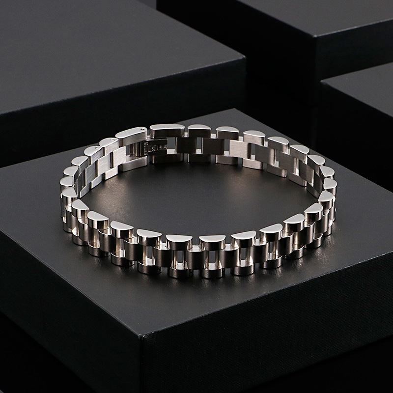 Titanium Steel 18K Gold Plated Simple Style Plating Geometric Rings Bracelets display picture 1