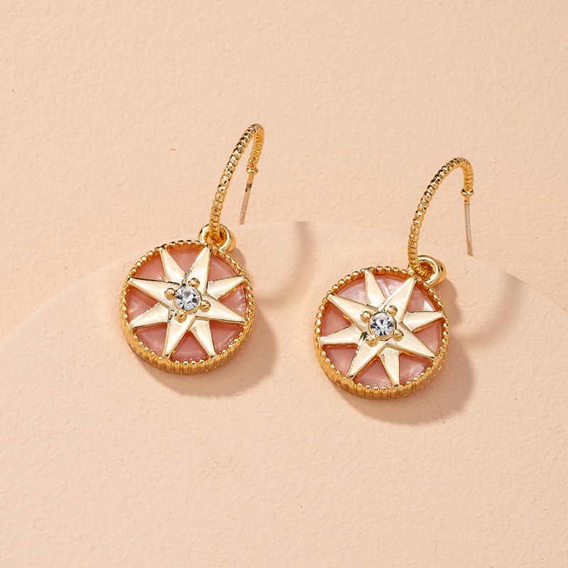 Simple Geometric Round Star Earring display picture 9