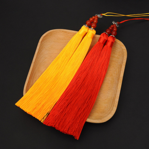Factory direct sales Lotus double-headed tassels, high-end car hanging tassels, polyester double-headed hanging tassels, fan hanging pendants
