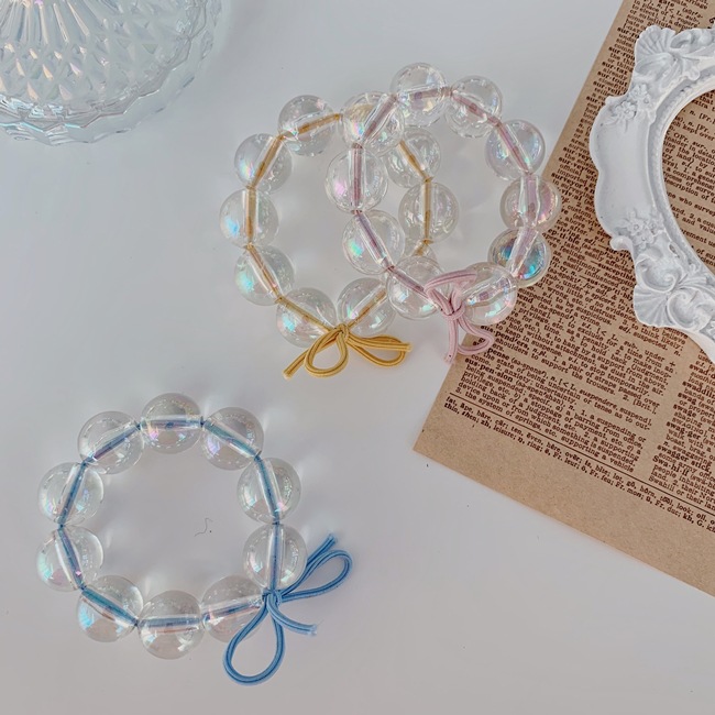 Crystal Pearl Korean Hair Rope High Elastic Rubber Band Hair Scrunchies Wholesale display picture 4