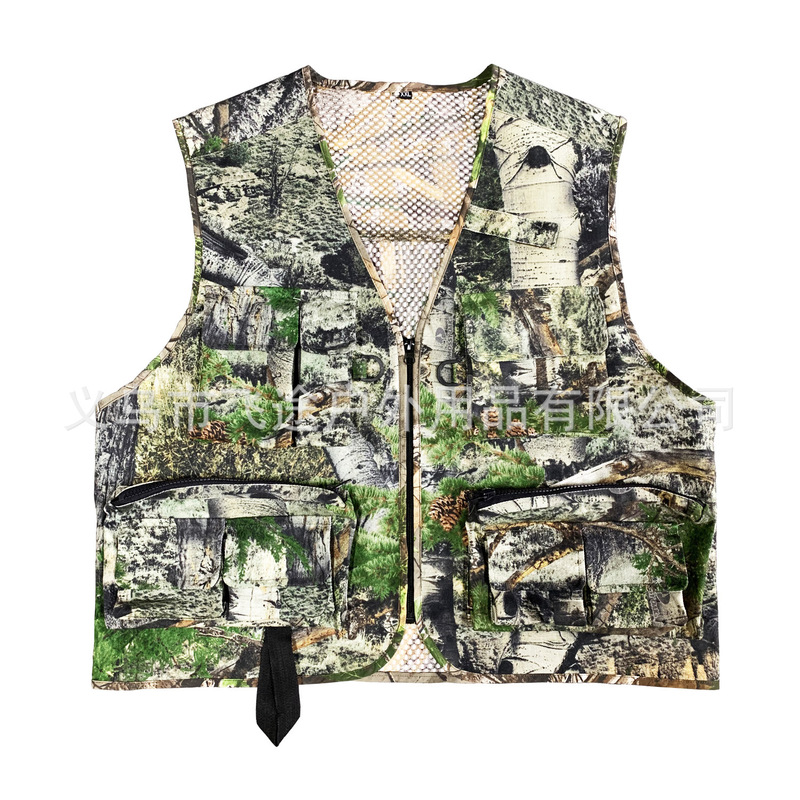 Bionic camouflage fishing hunting vest wholesale specializing in the production of European and American best-selling outdoor bionic camouflage clothing