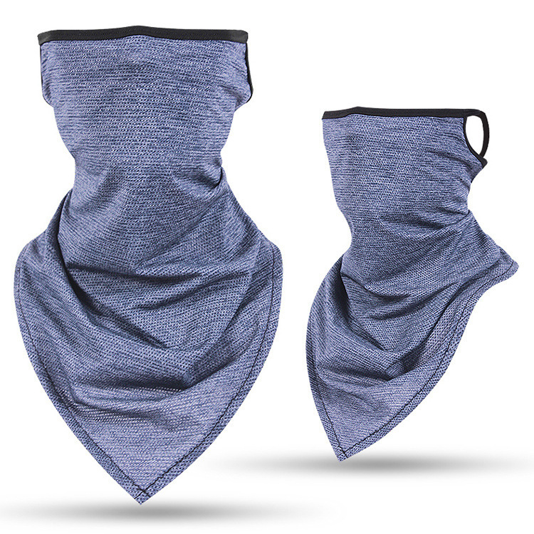 Transfronterizo no hielo seda transpirable oreja colgando triángulo toalla hombres y mujeres tocados al aire libre a prueba de arena pesca máscara de sol