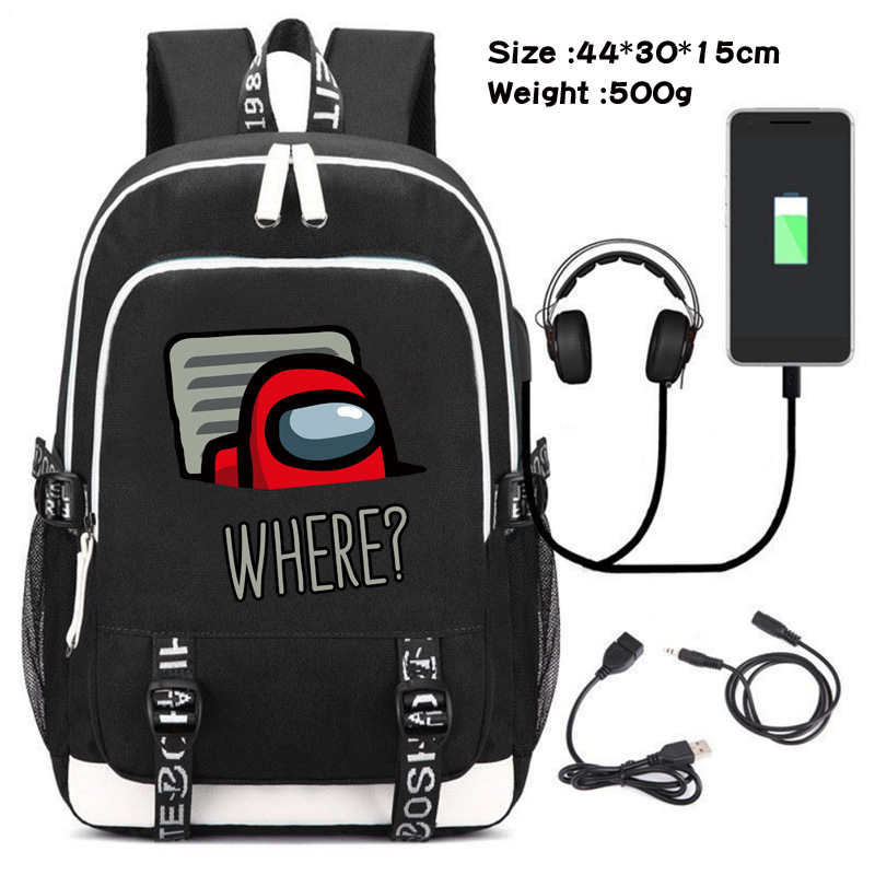 creative backpack with usb charger