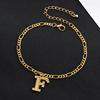 Brand accessory, universal pendant with letters, ankle bracelet, European style, wholesale