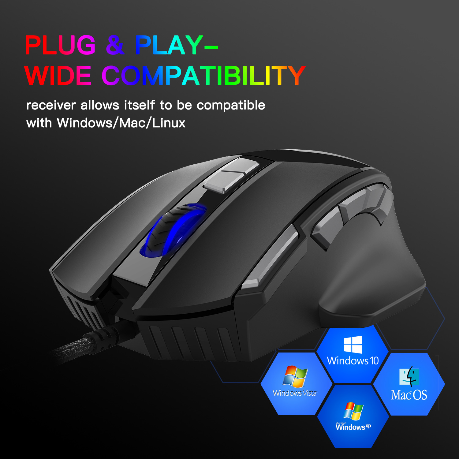 Private mode 10 key RGB game USB computer 7 color hair photoelectric wired mouse_voghion.com