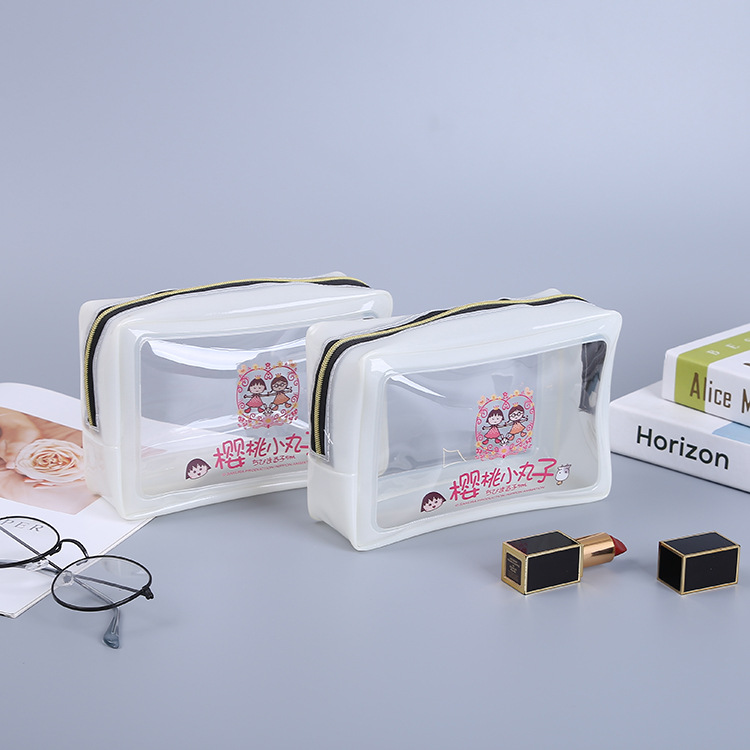 定 制PVC塑料收纳袋洗漱用品化妆品骨条包eva拉链袋储物包装订 做