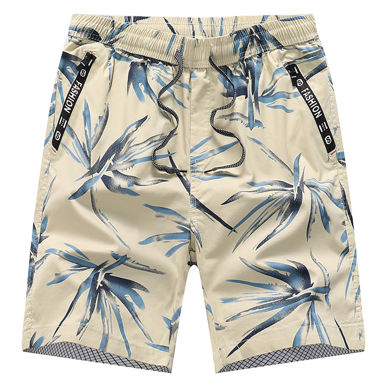 Shorts capris décontractés d'été pour hommes, pantalons de sport fins amples et polyvalents, pantalons de plage en coton pour un usage domestique_voghion.com