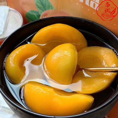 辰颐物语黄桃罐头对开半即食休闲小零食无添加20年新鲜水果制作|ru