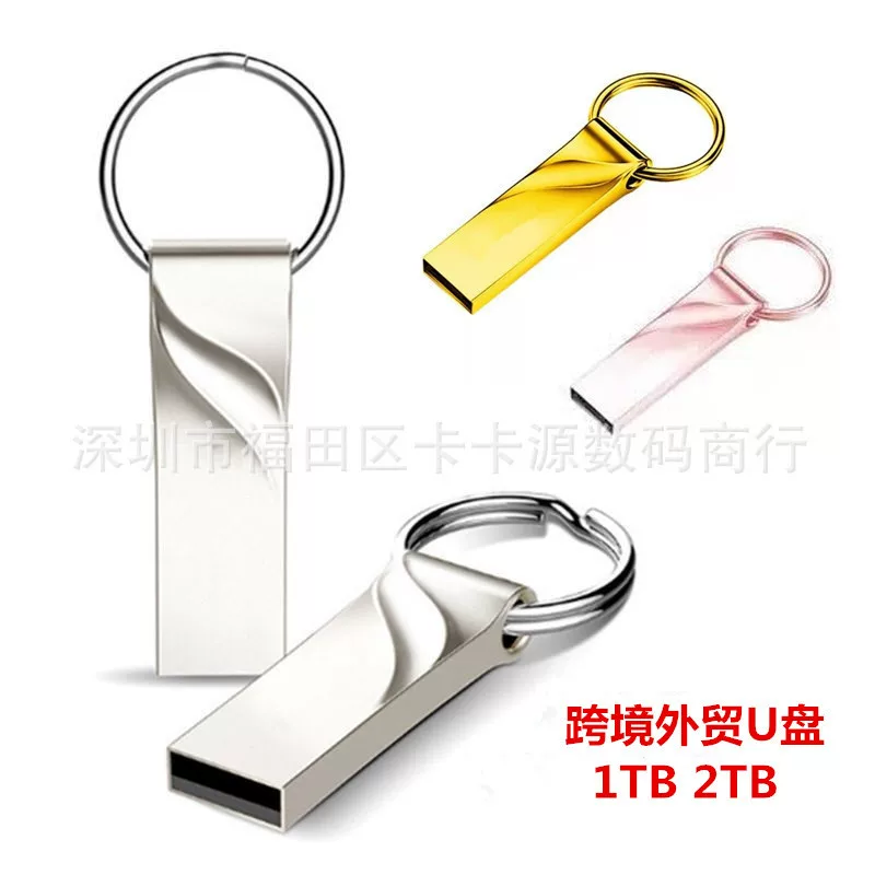 USB flash drive high-speed, 8–128 GB (selectable), metal keyring, customizable logo