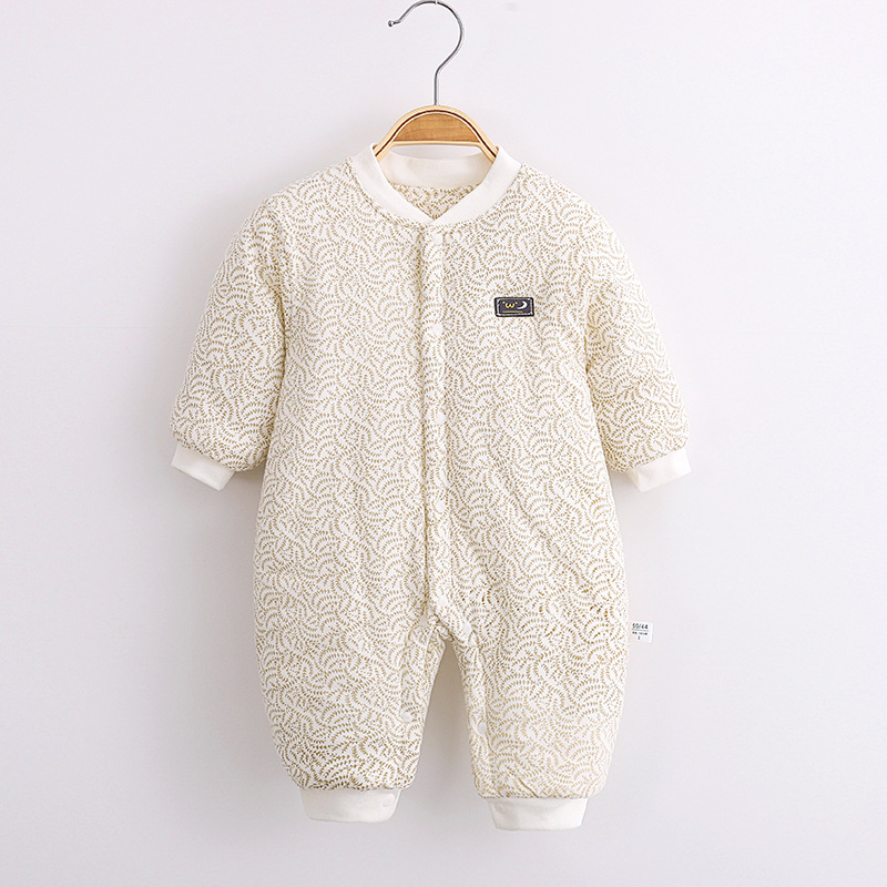 Newborn quilted clothes baby Antarctic cotton romper