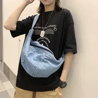 Сумка-шарф Denim брендовая, вместительная сумка через плечо, на одно плечо, корейский стиль