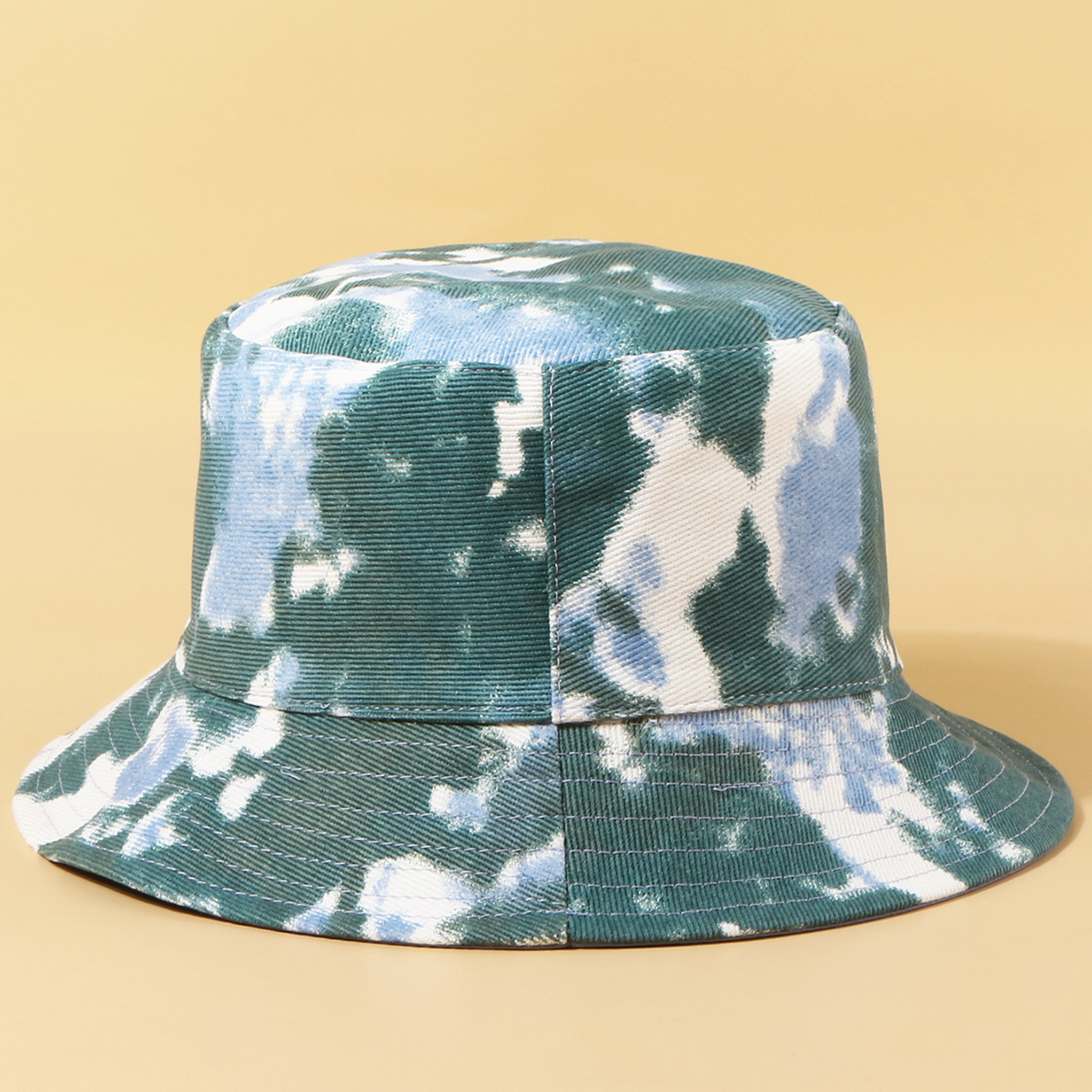 Fisherman Hat Sunscreen Sunscreen Tie-dye Big Brim Hat Korean Fashion Wild Basin Hat Color Hat Travel Hat display picture 6