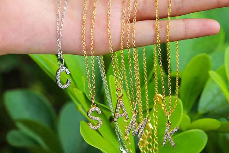 3g Weight Zircon Inlay Material Travel Occasion Copper Material Inlay Design Copper Inlaid Zircon Copper Necklaces 6