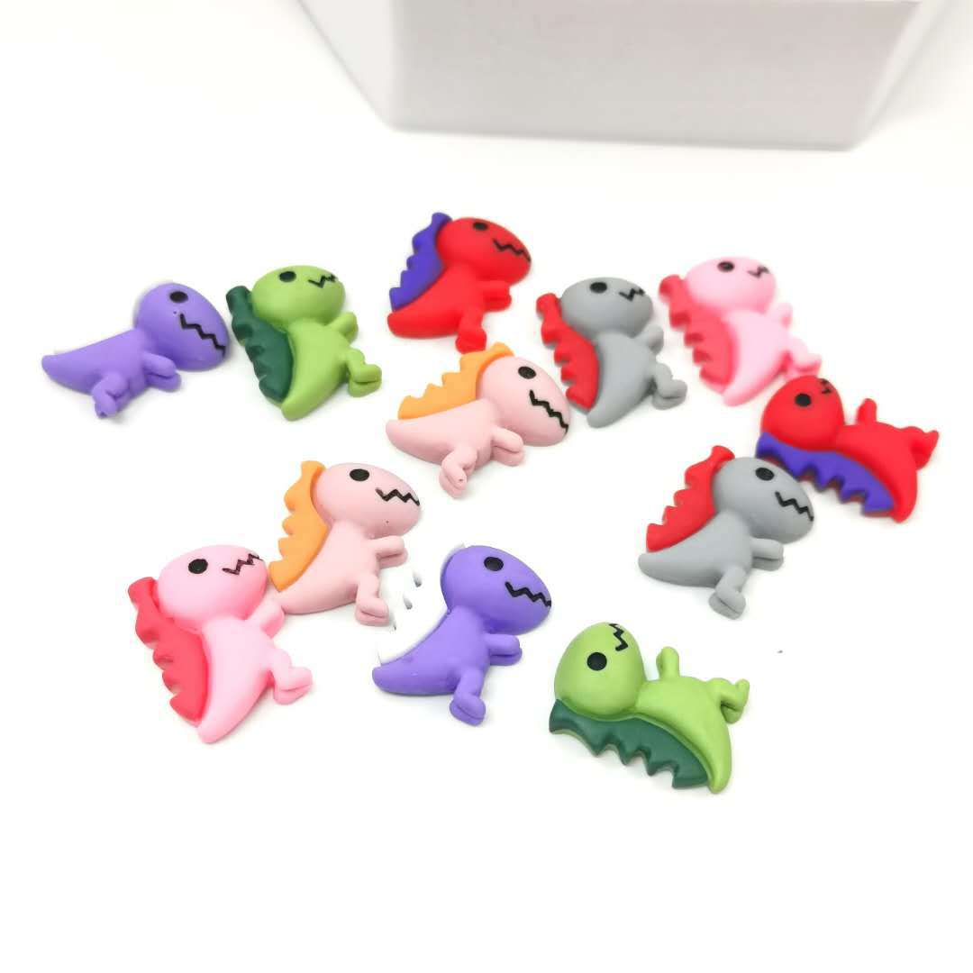 Cartoon dinosaur with accessories