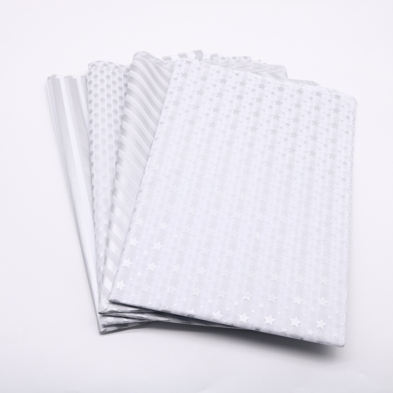 Suministro directo de fábrica 20 estrella de cinco puntas raya de lunares oro caliente y papel de copia de plata forro de regalo embalaje de papel de pera