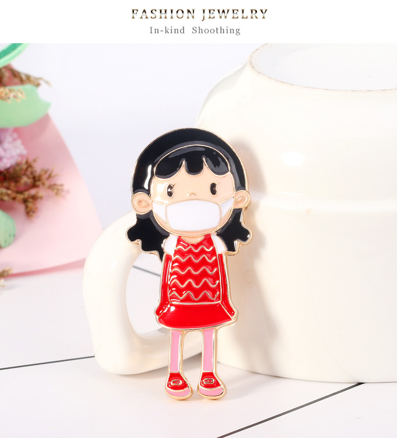 Hot Sale Exquisite Clothes Accessories Medical Care Little Girl Cartoon Brooch Alloy Drop Oil Brooch Wholesale Nihaojewelry display picture 8