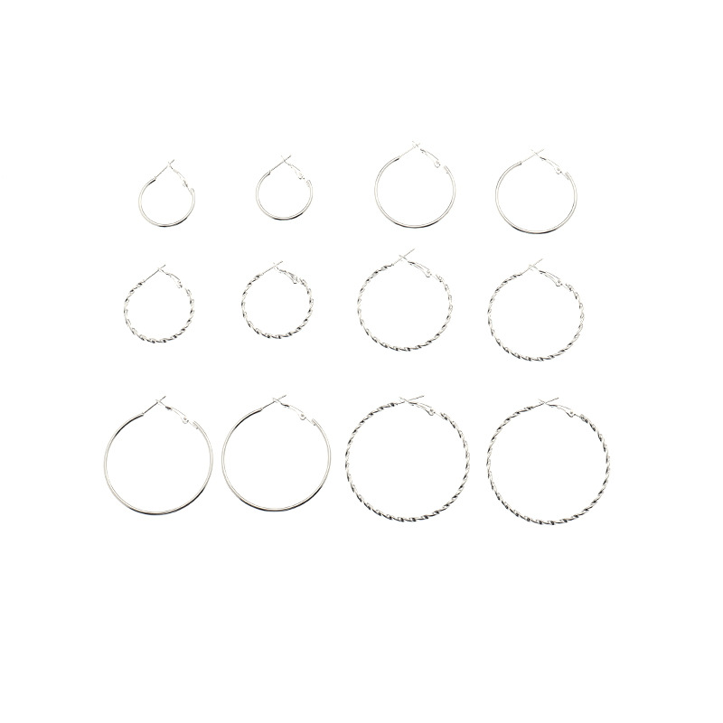 Fashion Geometric Circle Earrings Wild Metal C-shaped Earrings Wholesale display picture 11