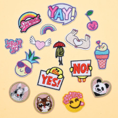 Classic fabric patch, clothing accessories, clothing and pants repair patch, decorative clothing patches, cartoon fabric patch collection