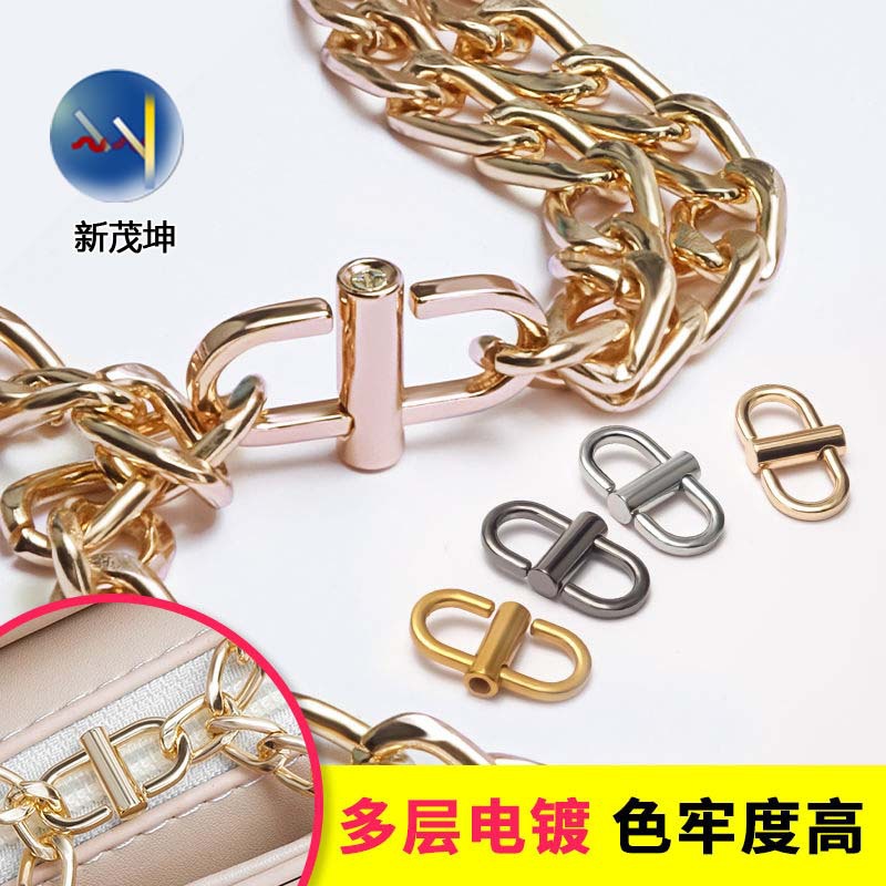 goods in stock Bag chain Adjustment buckle Packet chain Shorten knapsack Shoulder strap Length Adjustment buckle Screw Gold buckle parts