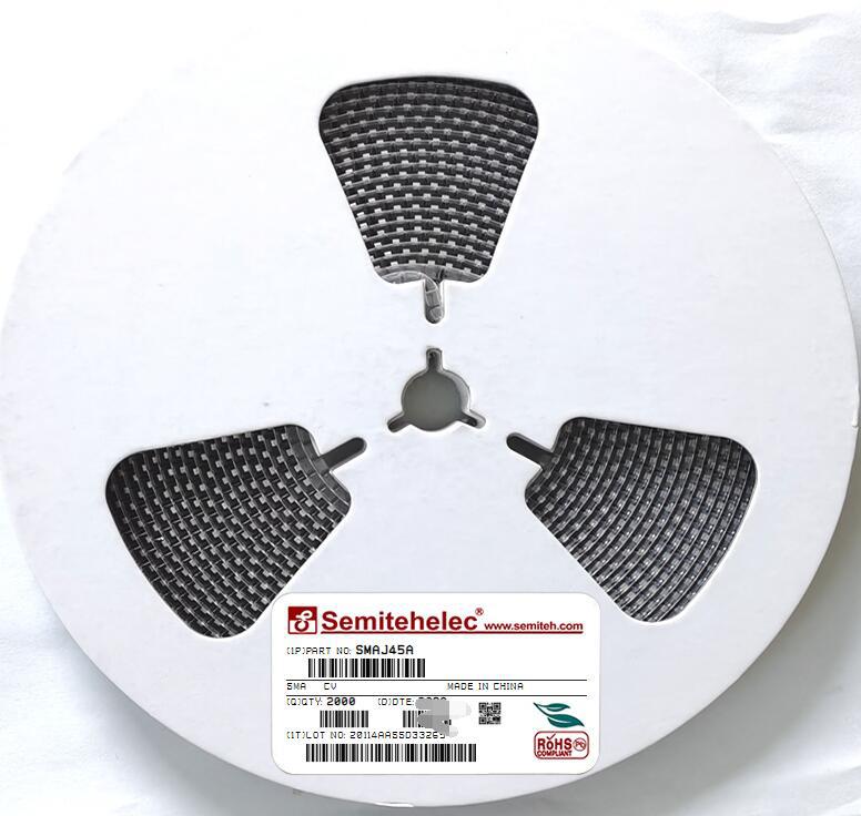 SMAJ45A TVS瞬态抑制二极管 SMA SEMITEH 全新原装正品