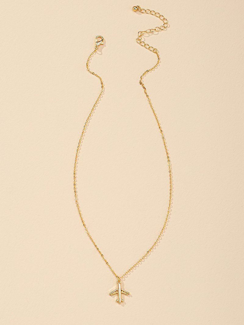 Hot selling cute airplane pendant necklace wholesale