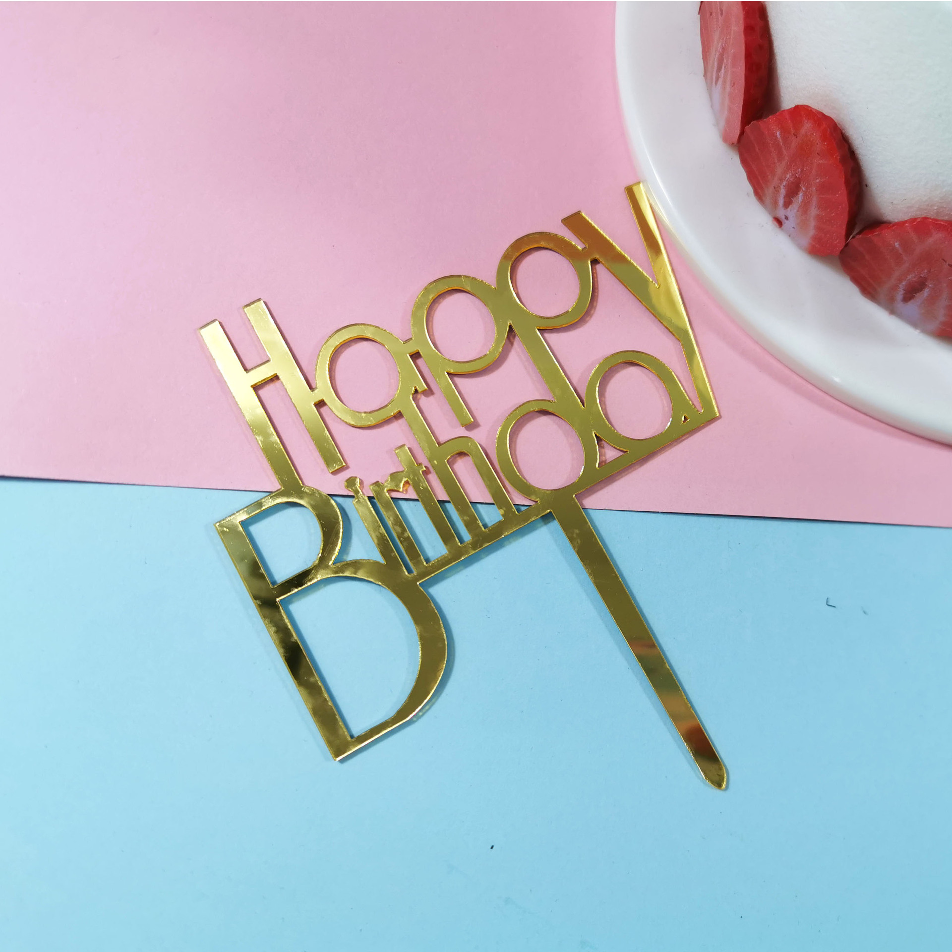happy birthday English letter acrylic ca...