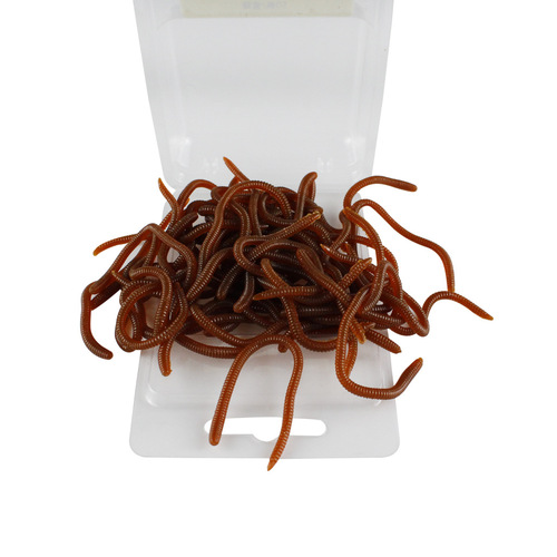 Liegao Luya bait red red earthworm box fake bait set bionic fishing bait cross-border fishing gear set sea fishing platform fishing