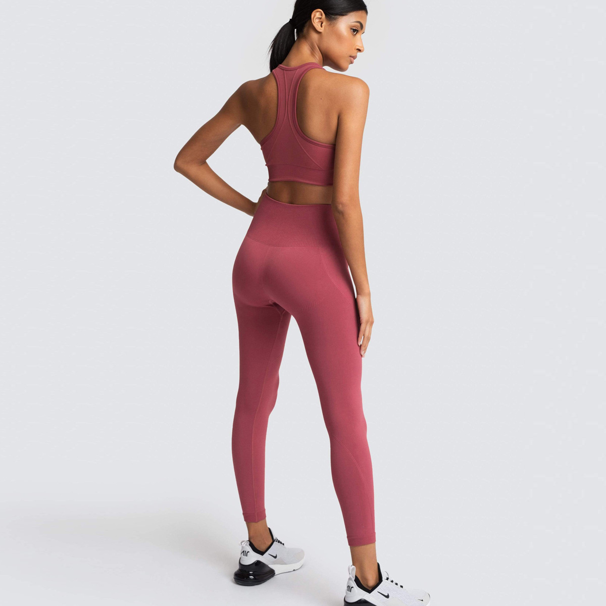 seamless knitted sports yoga suit NSLX8984