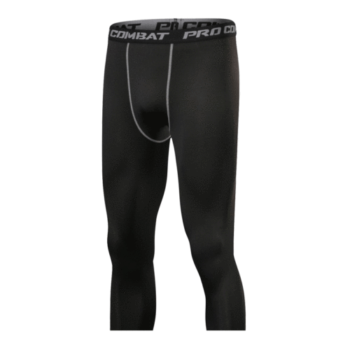 PRO Men's Athletic Tight Leggings Basketball Fitness Running Training Base Layer High-Elastic Quick-Dry Compression Seven-Sixths Pants