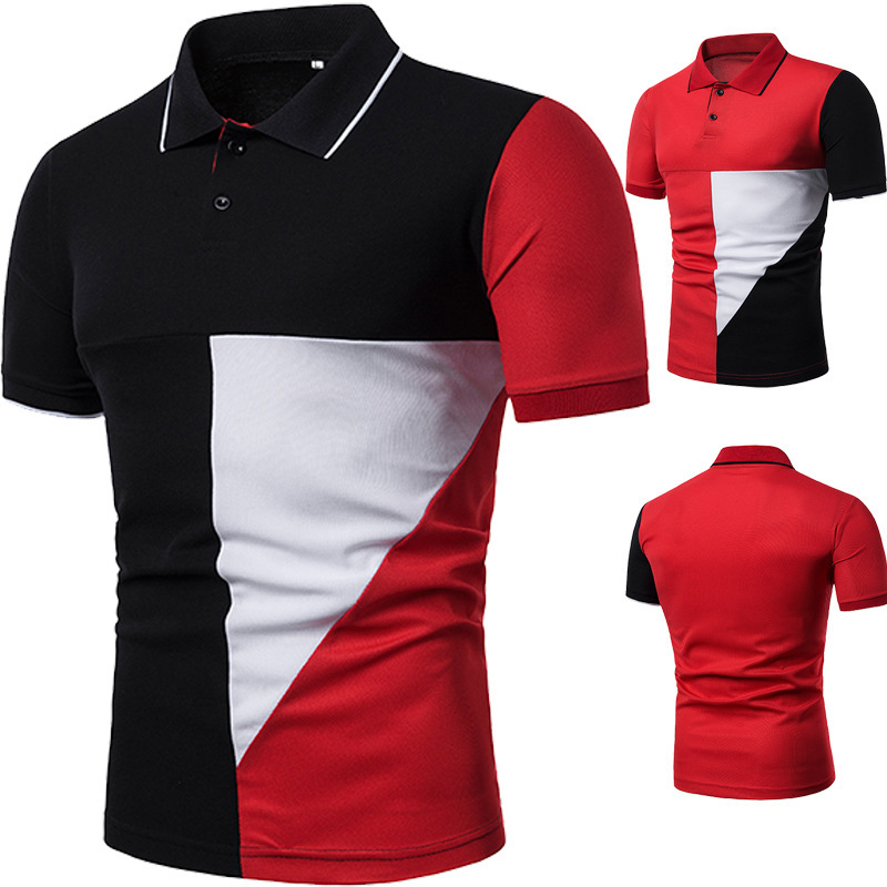 2019 men's short-sleeved POLO shirt fore...